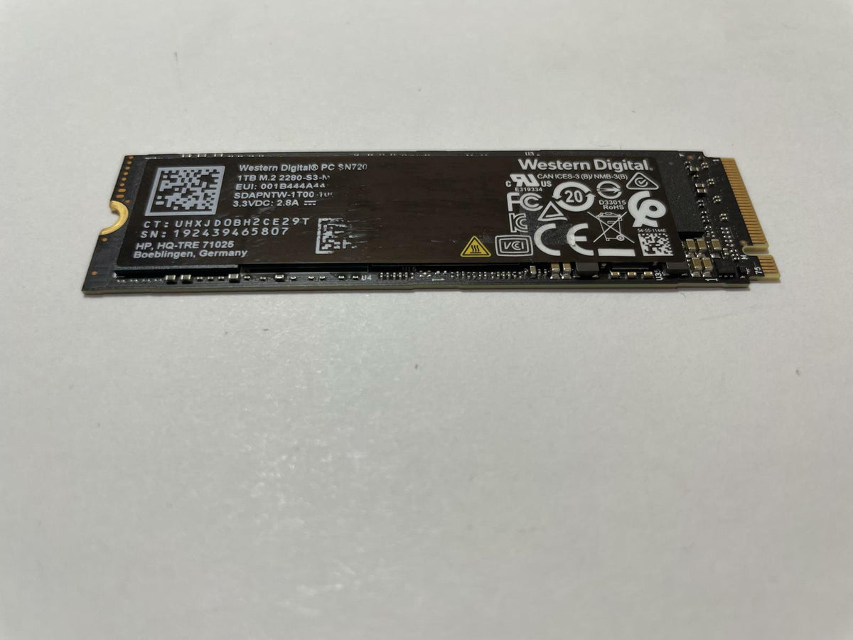WESTERN DIGITAL SDAPNTW-1T00-1006 SN720 1TB M.2 PCIe 3 x4 NVMe Internal SSD