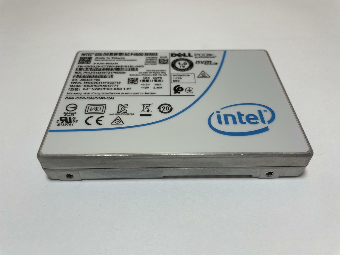 DELL/INTEL SSDPE2KX010T7T 2.5" 1TB PCIe 3x4 NVMe Internal SSD