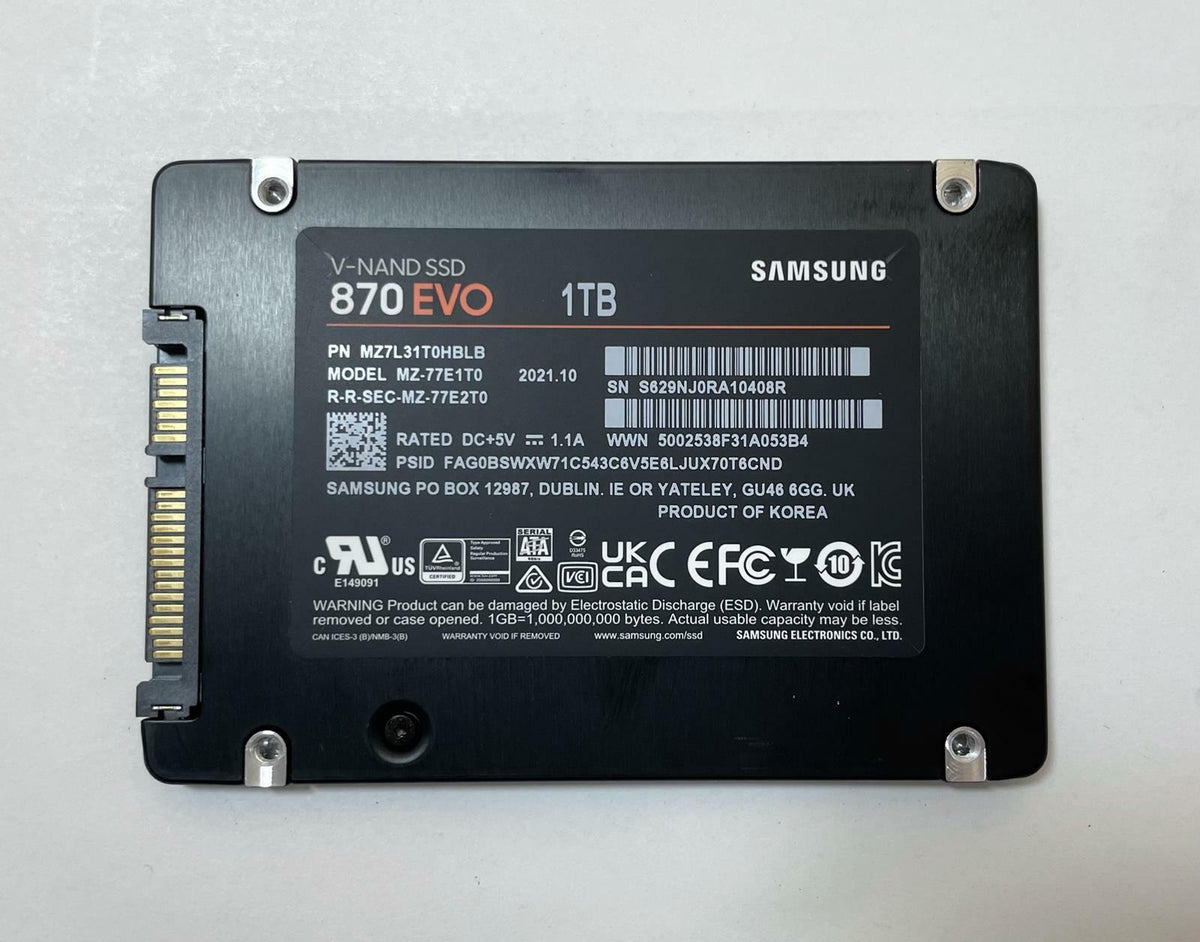 SAMSUNG 870 EVO MZ-77E1T0 2.5" 1TB SATA Internal Solid State Drive