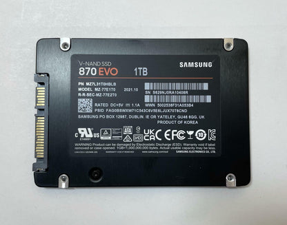 SAMSUNG 870 EVO MZ-77E1T0 2.5" 1TB SATA Internal Solid State Drive