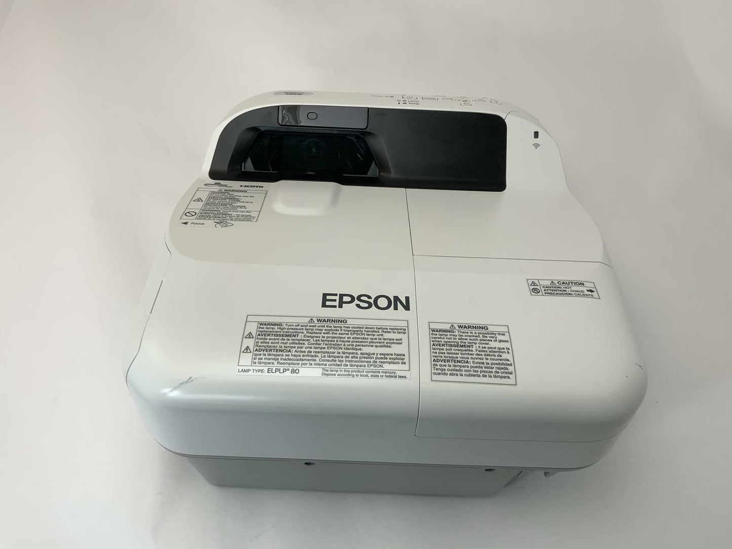 Epson PowerLite 585W H602A UST Projector 1500 Hours -NO Remote or Wall Mount!