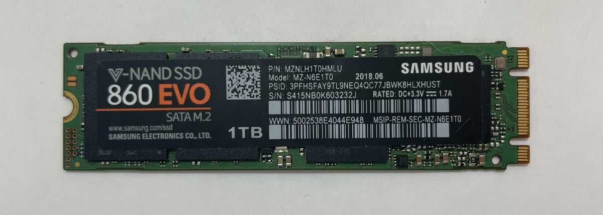 SAMSUNG 860 EVO MZ-N6E1T0 1TB SATA M.2 Internal Solid State Drive