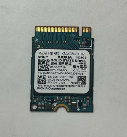 KIOXIA KBG40ZNS1T02 1TB NVMe M.2 2230 PCIe 3.0 x4 Internal SSD