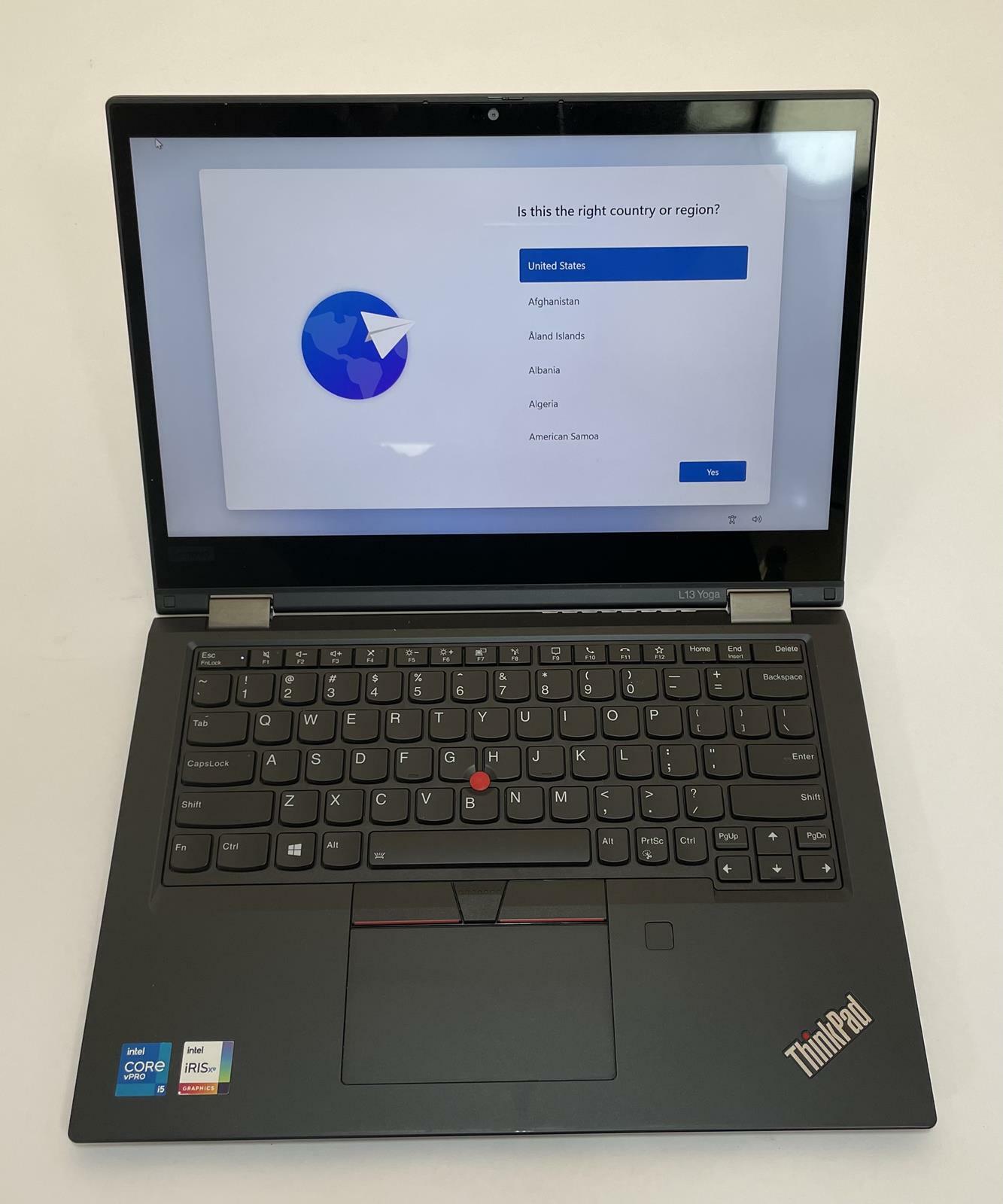 LENOVO THINKPAD L13 YOGA GEN2 13" 2n1 Laptop Core i5 1145G7 16GB 256GB W11 -READ