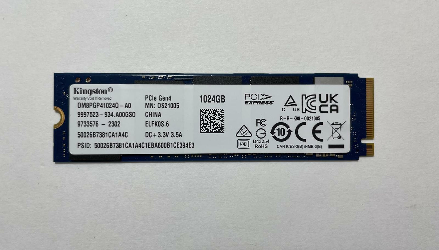 KINGSTON OM8PGP41024Q-A0 1TB M.2 2280 PCIe 4 x4 NVMe Internal SSD