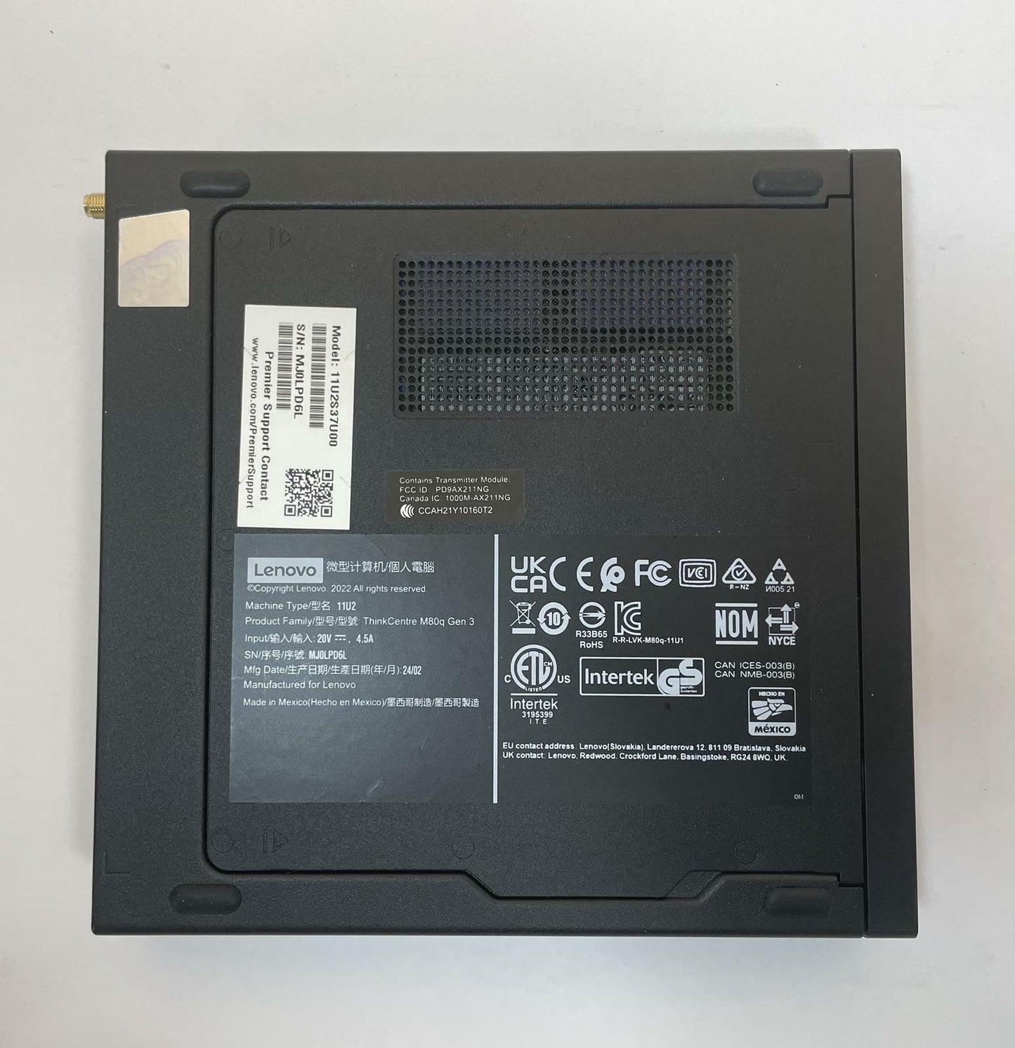 LENOVO THINKCENTRE M80Q GEN3 Tiny Desktop i5-12500T 16GB 256GB NVMe WIN11 -Good