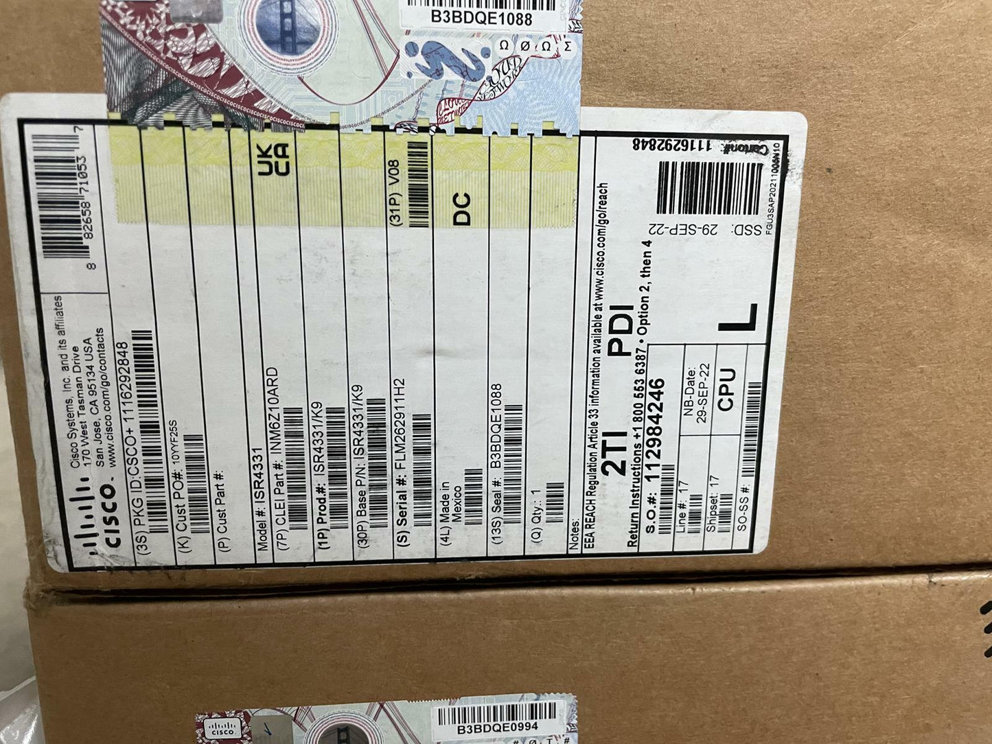 CISCO ISR4331/K9 V04 Integrated Services Router -Sealed Box!