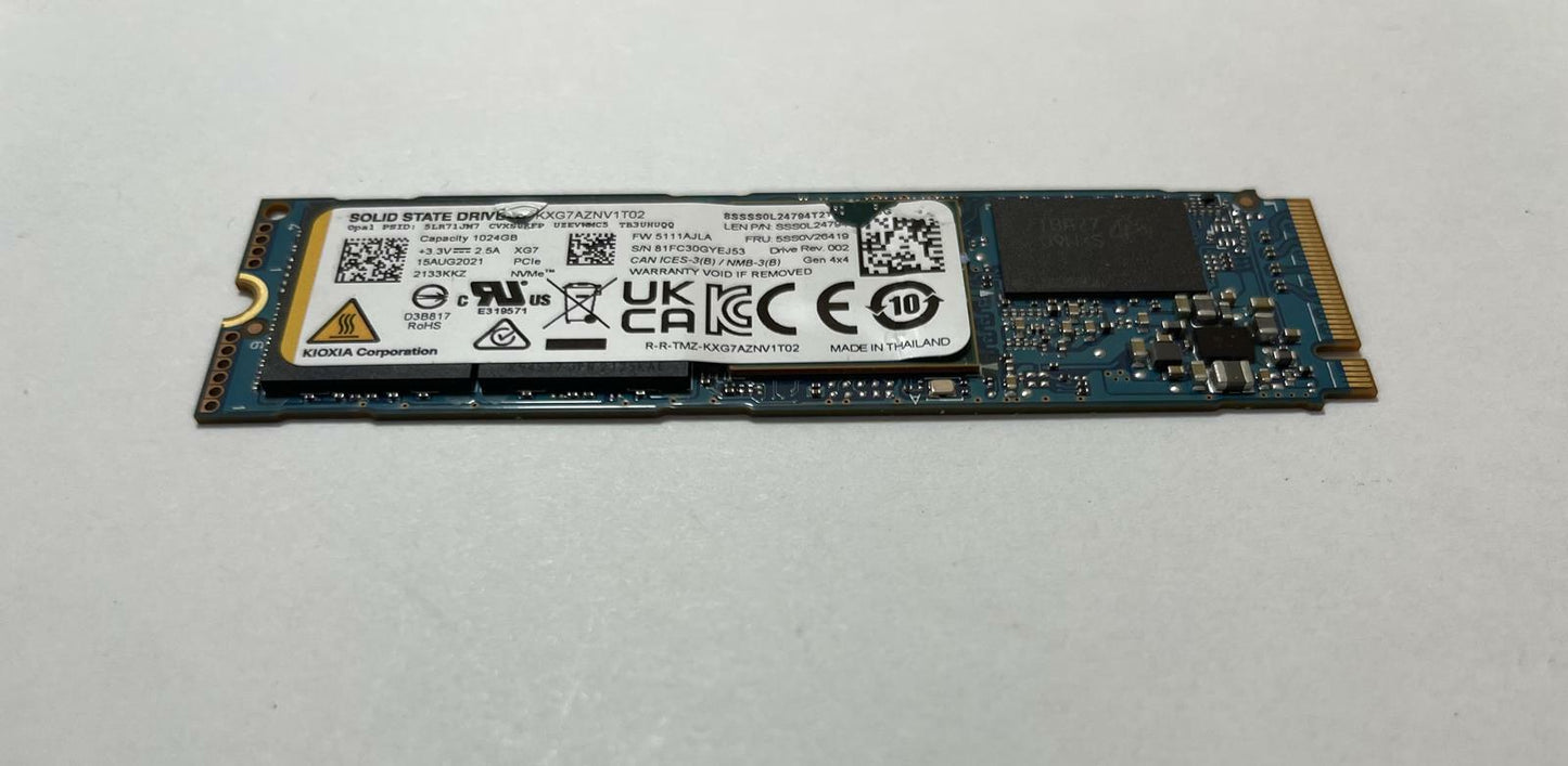 KIOXIA KXG7AZNV1T02 1TB M.2 PCIe 4 x4 NVMe Internal SSD