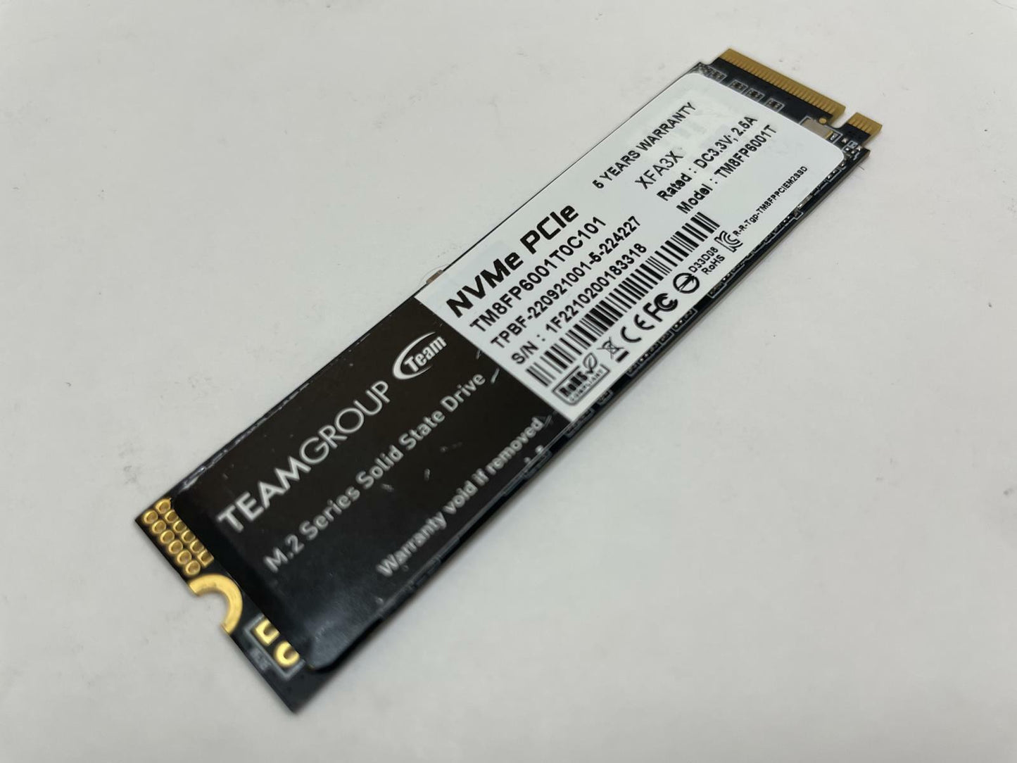 TEAM GROUP TM8FP6001T0C101 1TB PCIe NVMe M.2 Internal Solid State Drive