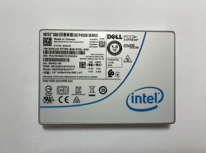 DELL/INTEL SSDPE2KX010T7T 2.5" 1TB PCIe 3x4 NVMe Internal SSD