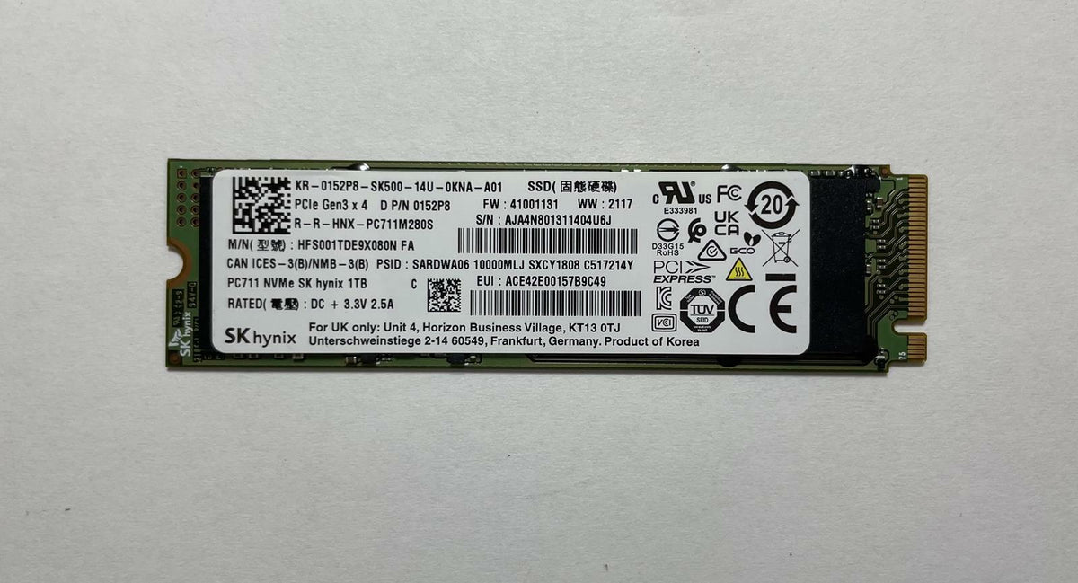 SK HYNIX HFS001TDE9X080N PC711 1TB M.2 PCIe 3 x4 NVMe Internal SSD