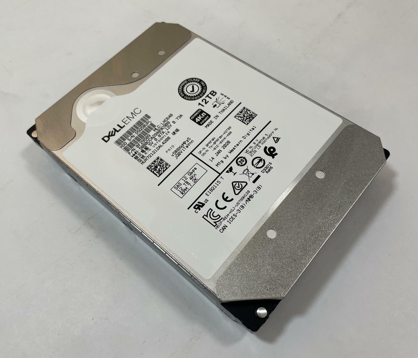 DELL EMC WESTERN DIGITAL HUH721212AL4200 12TB 3.5" SAS 12Gb/s Internal HDD