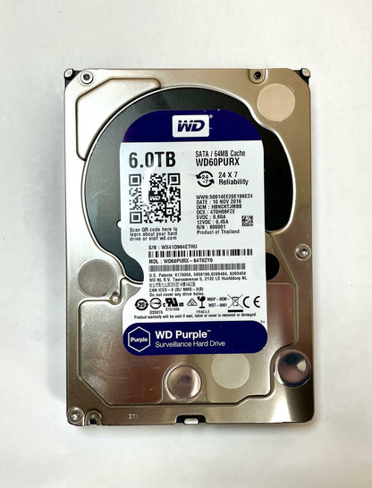 WESTERN DIGITAL WD60PURX-64T0ZY0 3.5" 6TB Internal Surveillance SATA HDD