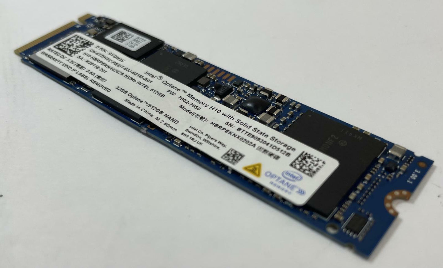 INTEL Optane Memory H10 HBRPEKNX0202A 512GB NAND M.2 SSD