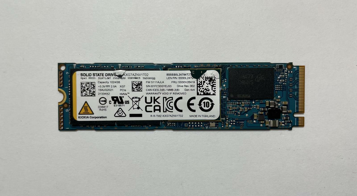 KIOXIA KXG7AZNV1T02 1TB M.2 PCIe 4 x4 NVMe Internal SSD