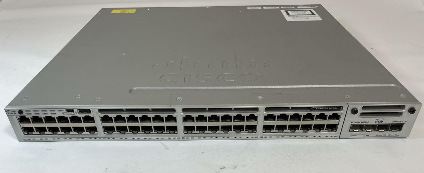 CISCO Catalyst 3850 Series 48-Port Ethernet Switch WS-C3850-48P-S V02 -Very Good