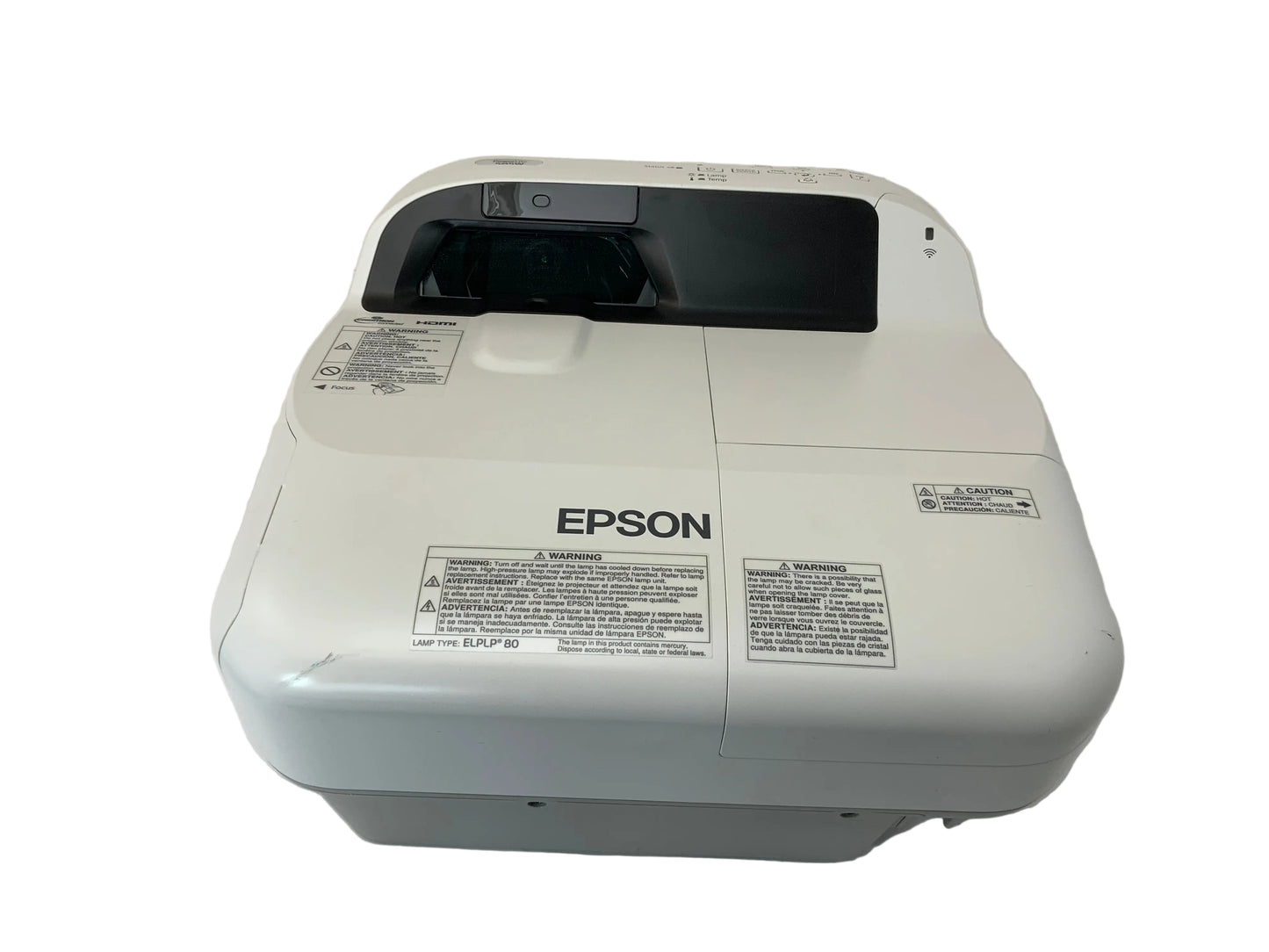 Epson PowerLite 585W H602A UST Projector 1500 Hours -NO Remote or Wall Mount!