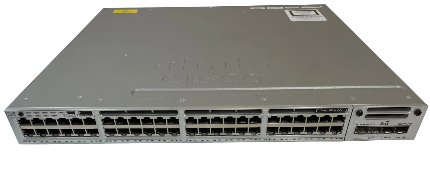CISCO Catalyst 3850 Series 48-Port Ethernet Switch WS-C3850-48P-S V02 -Very Good