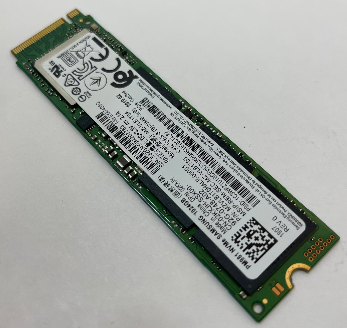 SAMSUNG MZ-VLB1T0A PM981 1024GB PCIe NVMe M.2 Internal Solid State Drive
