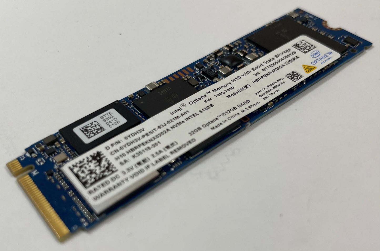INTEL Optane Memory H10 HBRPEKNX0202A 512GB NAND M.2 SSD