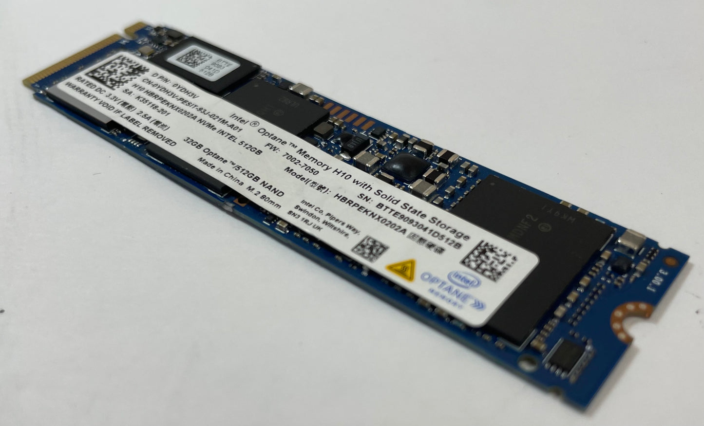INTEL Optane Memory H10 HBRPEKNX0202A 512GB NAND M.2 SSD