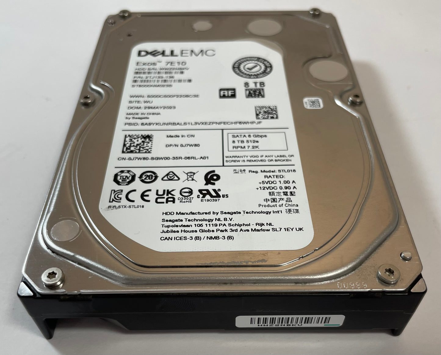 DELL EMC SEAGATE ST8000NM023B 7E10 3.5" 8TB SATA Hard Disk Drive