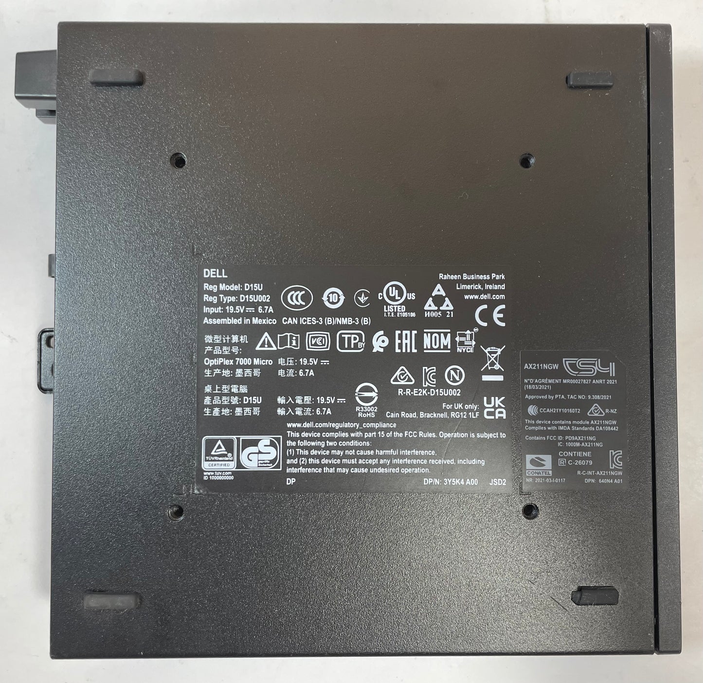 DELL OPTIPLEX 7000 MFF Core i7 12700T 256GB 16GB Windows 11 -Good