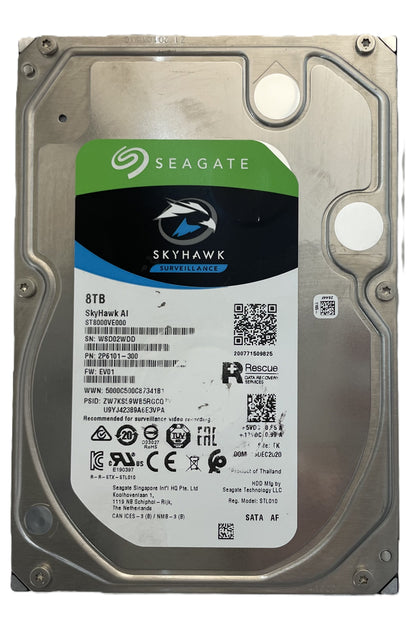 SEAGATE SkyHawk AI ST8000VE000-2P6101 3.5" 8TB Internal Surveillance SATA HDD