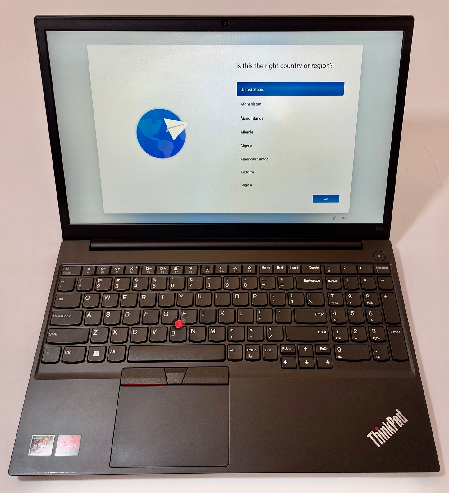 LENOVO THINKPAD E15 GEN 3 15" Laptop Ryzen 7 5700U 256GB 16GB NVMe WIN11 -Good