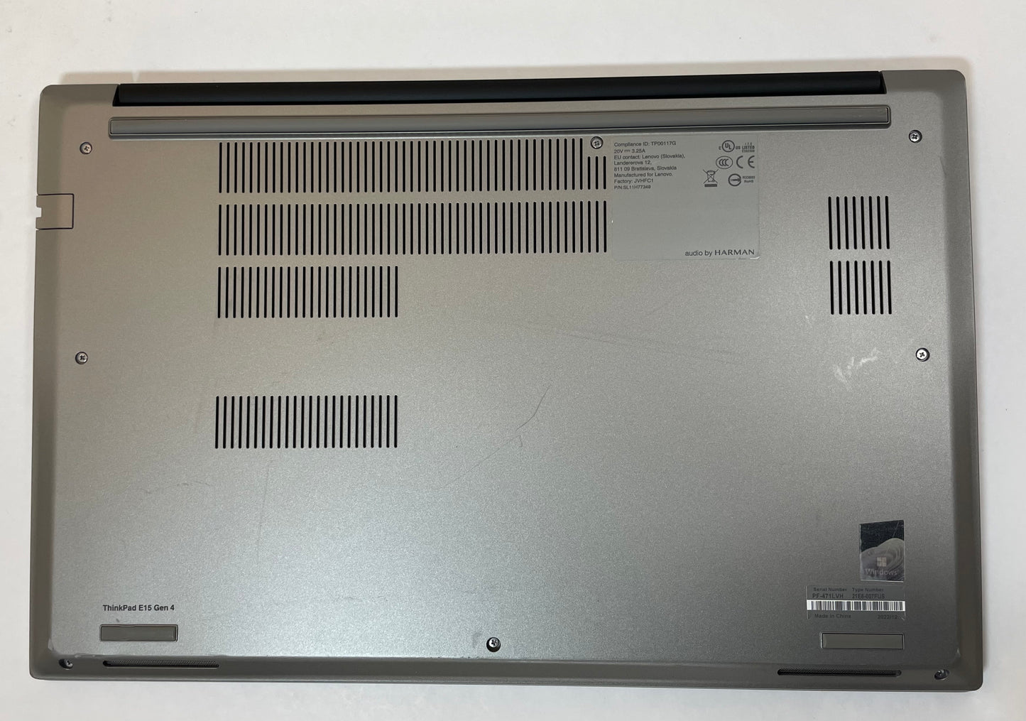 LENOVO THINKPAD E15 GEN 4 15" Laptop Core i5 1235U 8GB 256GB NVMe WIN11 -Good