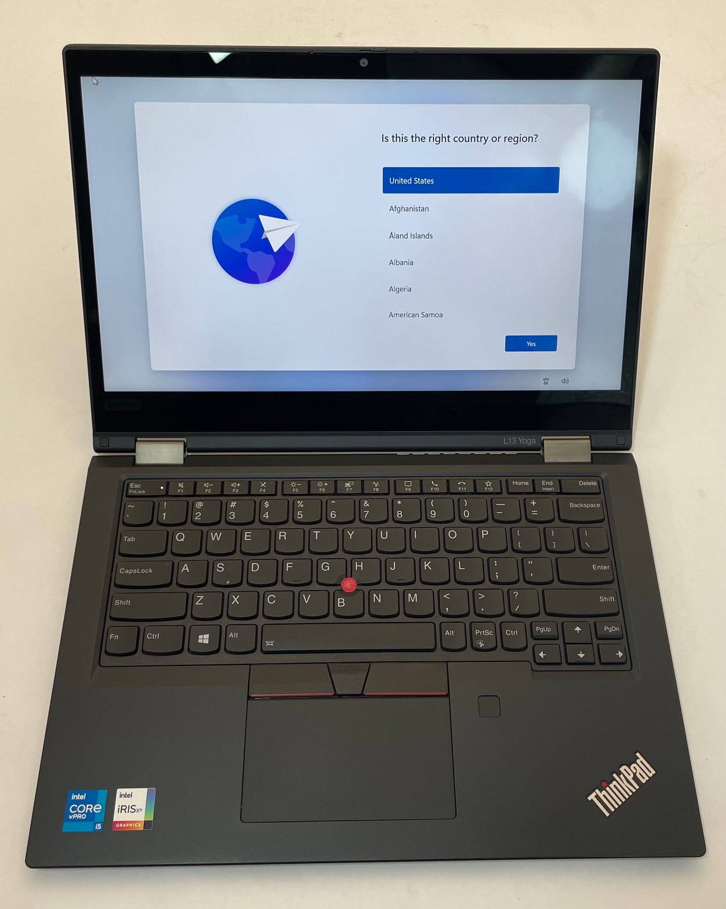 LENOVO THINKPAD L13 YOGA GEN2 13" 2n1 Laptop i5 1145G7 16GB 256GB WIN11 -Good