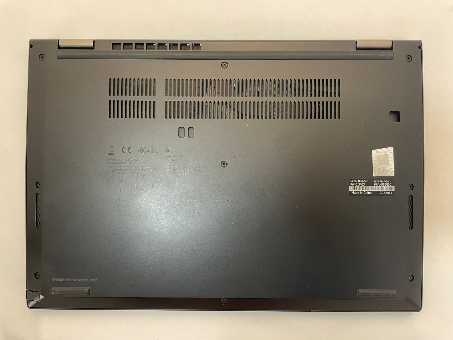 LENOVO THINKPAD L13 YOGA GEN2 13" 2n1 Laptop i5 1145G7 16GB 256GB WIN11 -Good