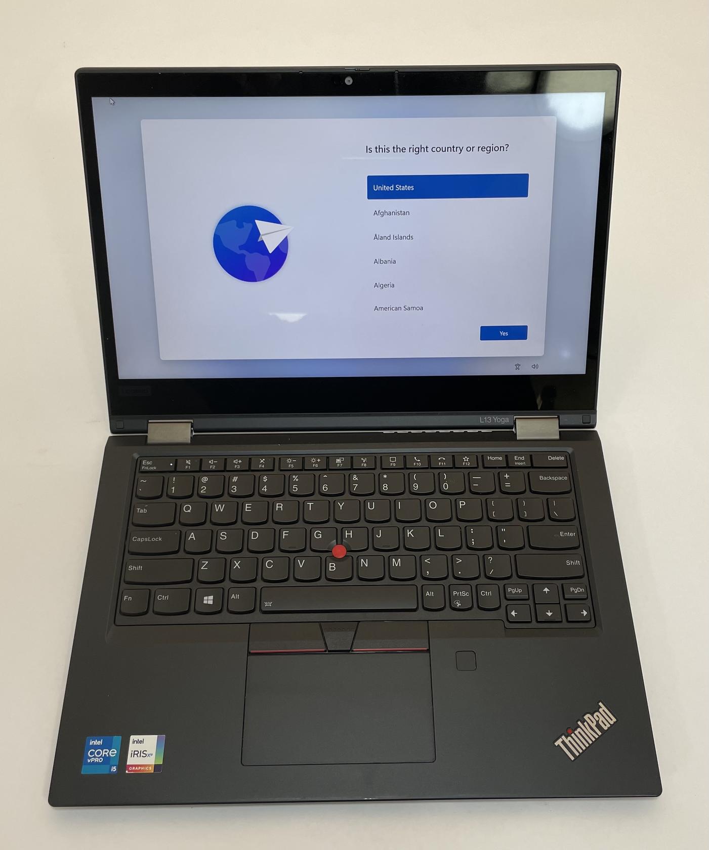 LENOVO THINKPAD L13 YOGA GEN2 13" 2n1 Laptop Core i5 1145G7 16GB 256GB W11 -READ