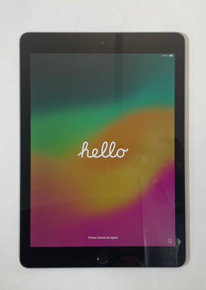 Apple iPad 6th Generation A1893 9.7" 128GB Wi-Fi Space Gray iOS -Very Good