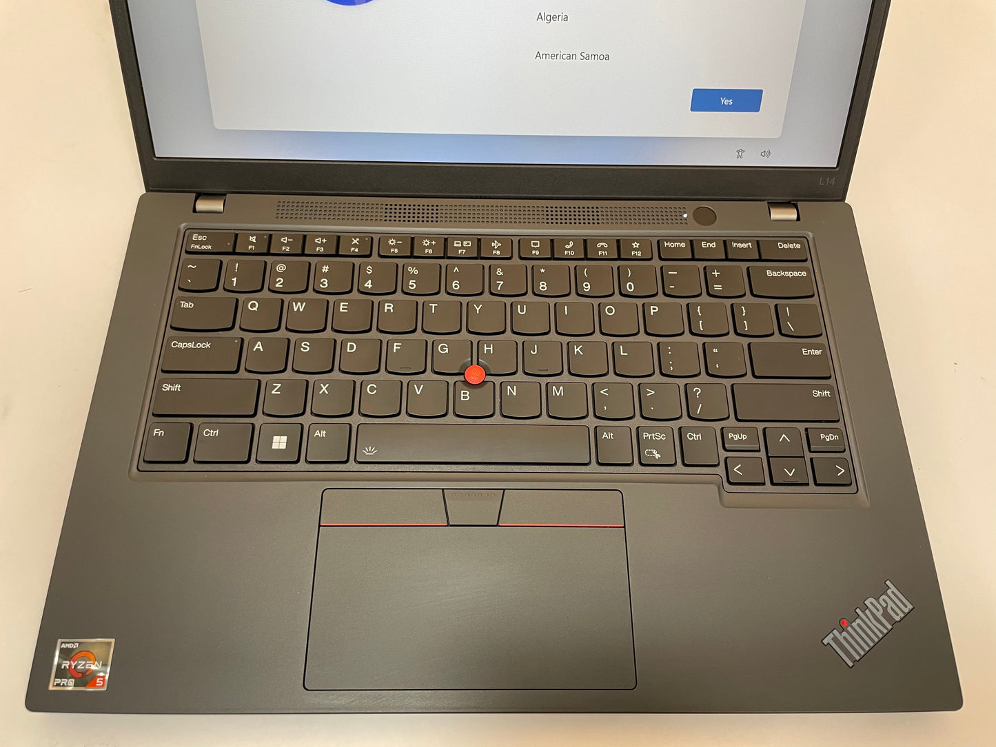 LENOVO THINKPAD L14 GEN 3 14" Laptop Ryzen 5 PRO 5675U 16GB 256GB W11 -Very Good