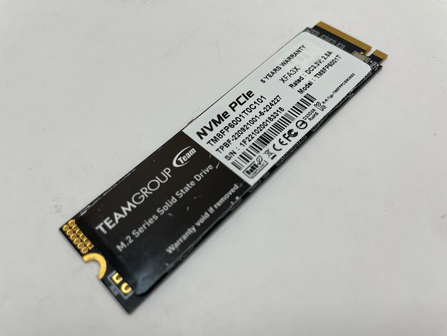 TEAM GROUP TM8FP6001T0C101 1TB PCIe NVMe M.2 Internal Solid State Drive