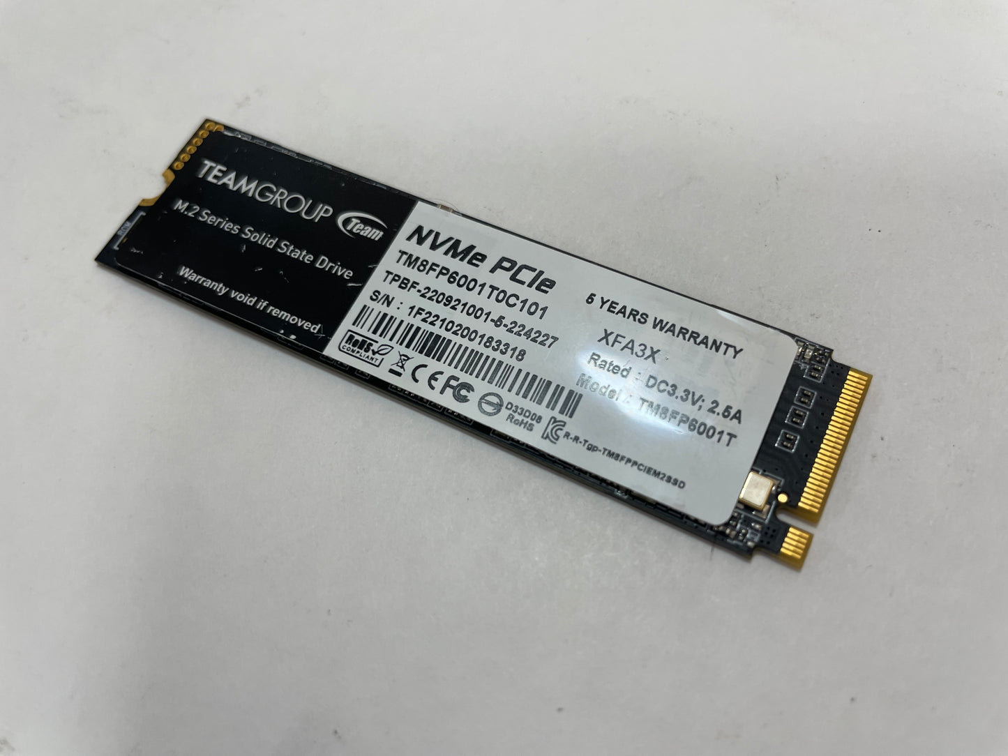 TEAM GROUP TM8FP6001T0C101 1TB PCIe NVMe M.2 Internal Solid State Drive