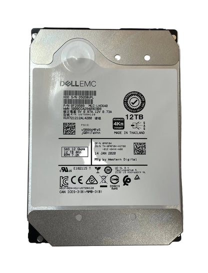 DELL EMC WESTERN DIGITAL HUH721212AL4200 12TB 3.5" SAS 12Gb/s Internal HDD