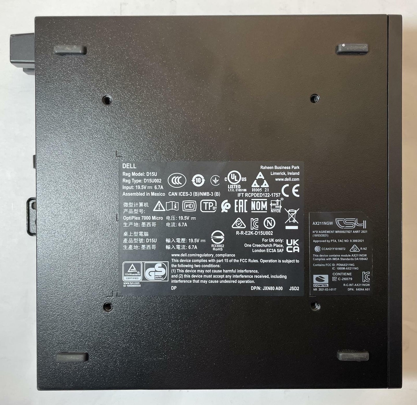 DELL OPTIPLEX 7000 MFF Core i7 12700T 16GB 256GB NVMe Windows 11 -Very Good