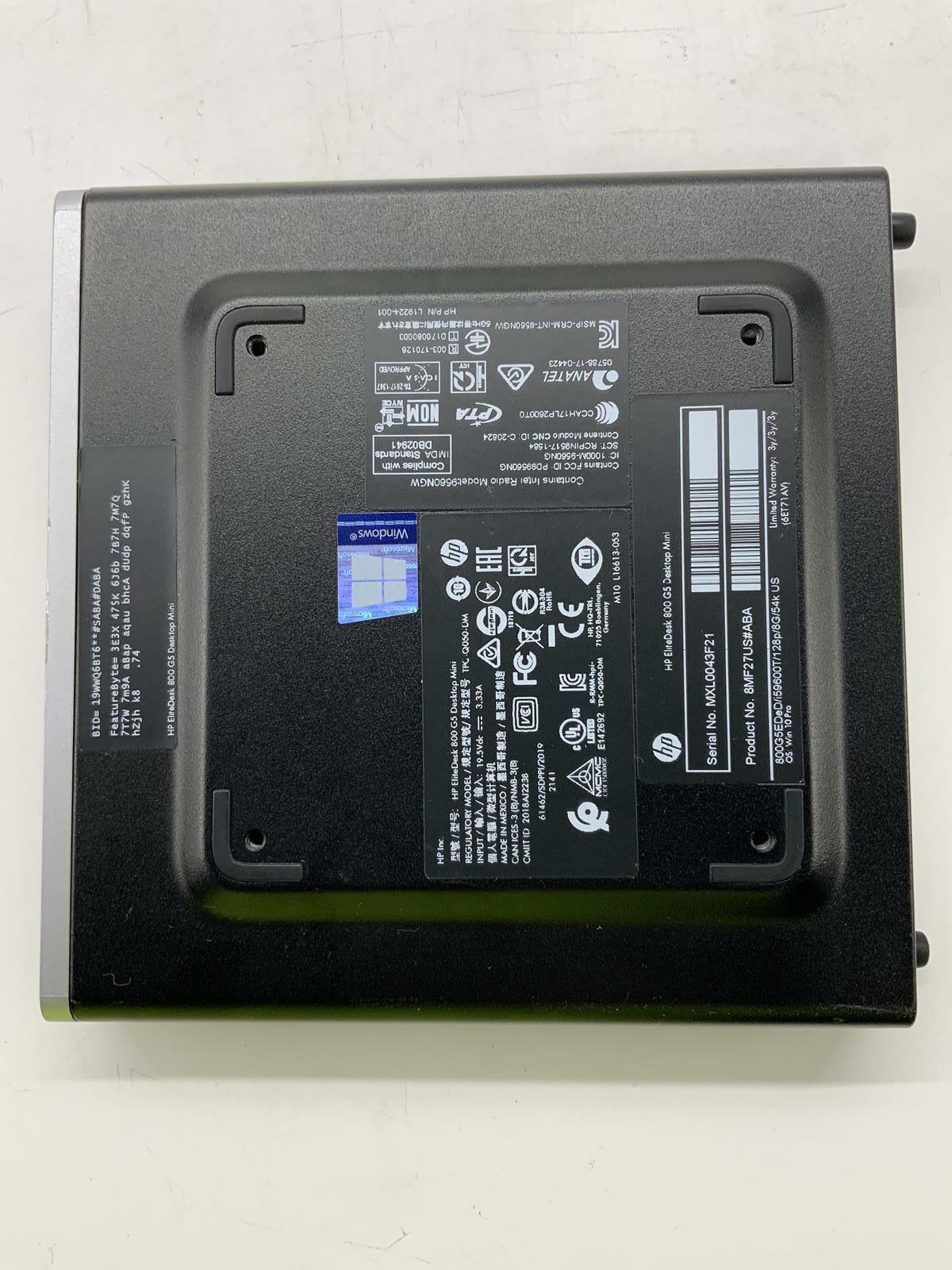 HP ELITEDESK 800 G5 Core i5 9600T 8GB 256GB W10P -Very Good