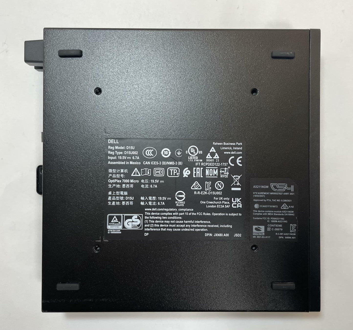 DELL OPTIPLEX 7000 MFF Core i7 12700T 256GB 16GB Windows 11 -Good