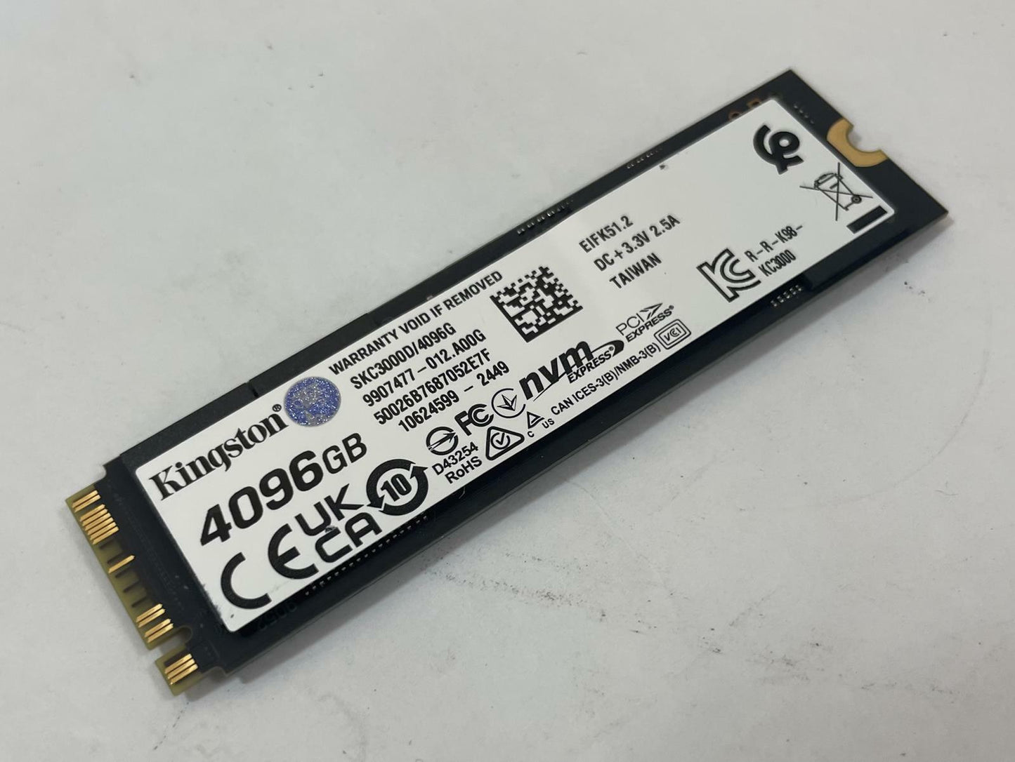 KINGSTON SKC3000D 4TB PCIe 4.0 NVMe M.2 Solid State Drive