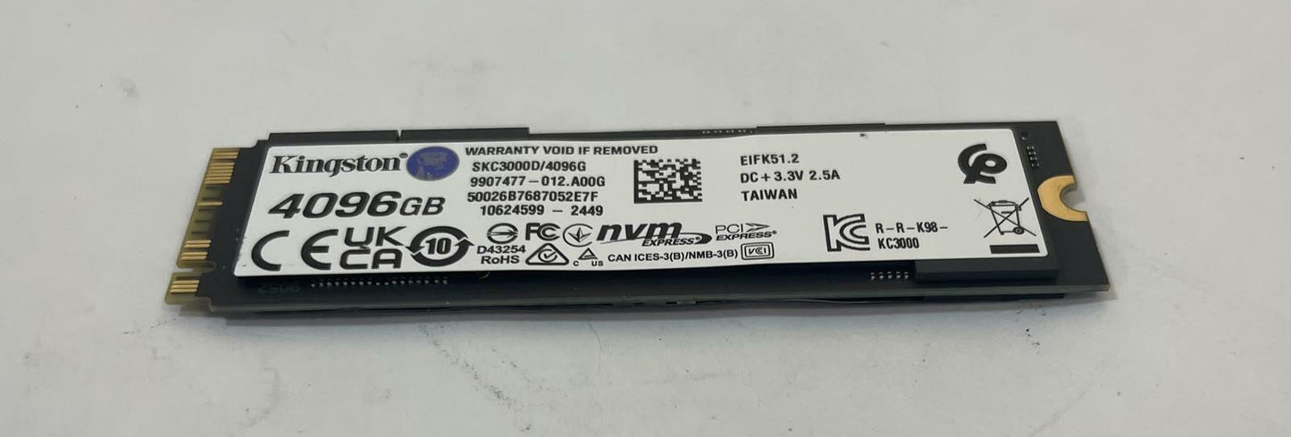 KINGSTON SKC3000D 4TB PCIe 4.0 NVMe M.2 Solid State Drive