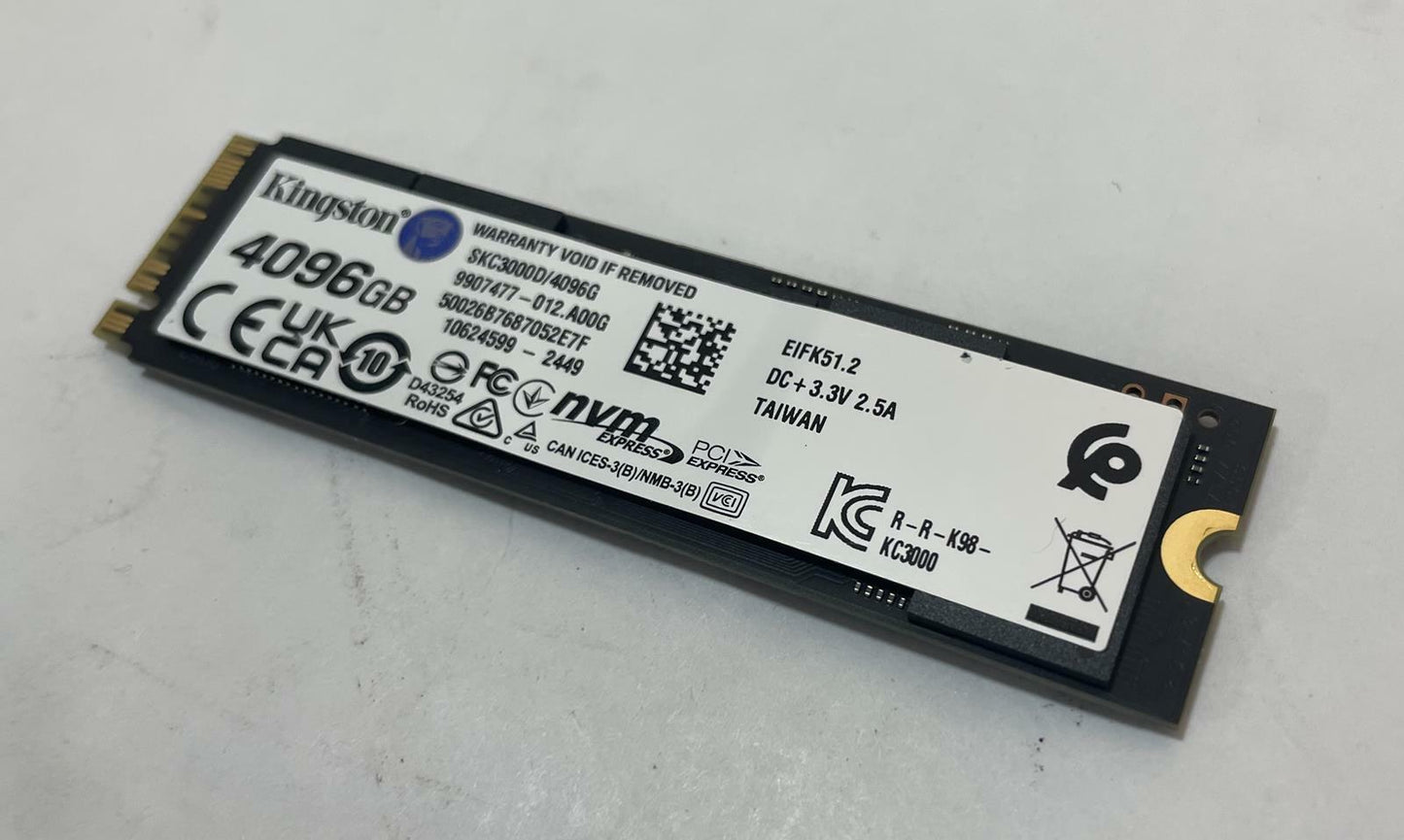 KINGSTON SKC3000D 4TB PCIe 4.0 NVMe M.2 Solid State Drive