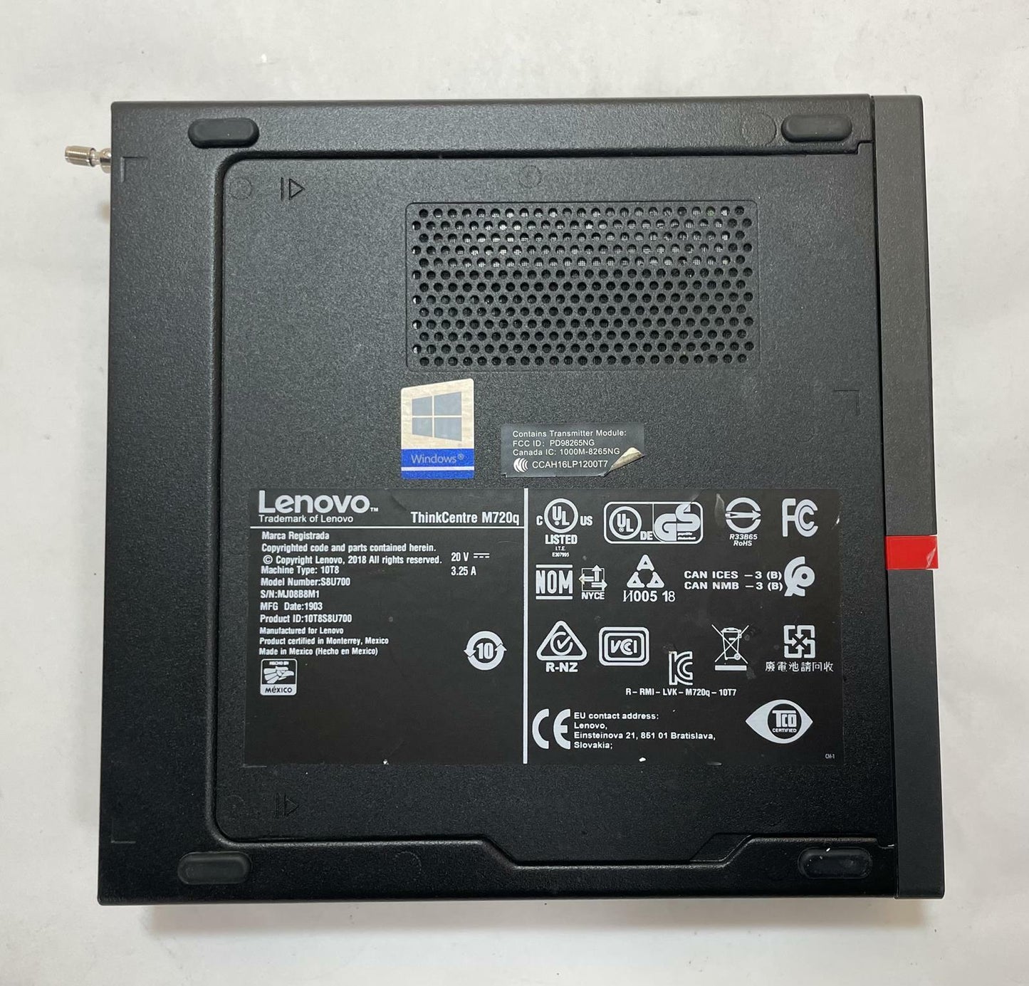 LENOVO THINKCENTRE M720Q Tiny Desktop i5 8400T 8GB 256GB NVMe Windows 11 -Good