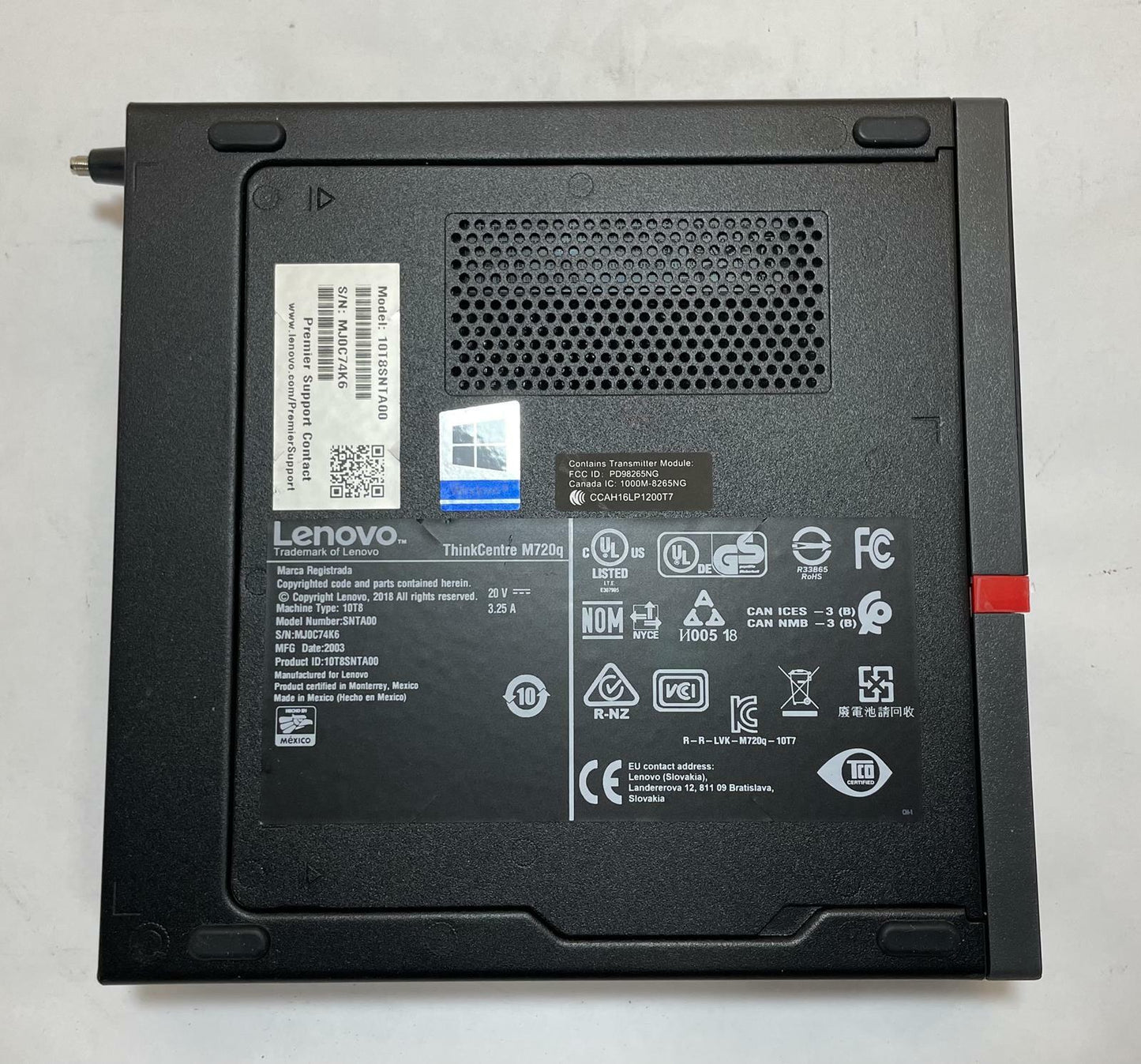 LENOVO THINKCENTRE M720Q Tiny Desktop i5 8400T 8GB 256GB NVMe WIN11 -Very Good