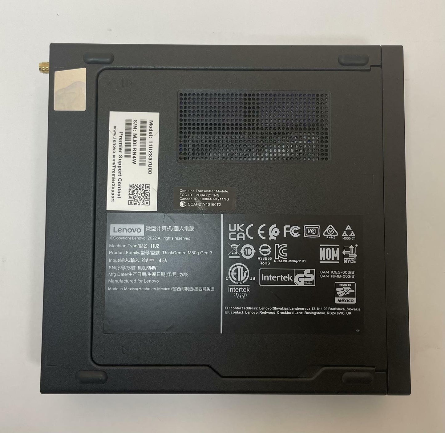 LENOVO THINKCENTRE M80Q GEN3 Tiny Desktop i5-12500T 16GB 256GB NVMe W11-VeryGood
